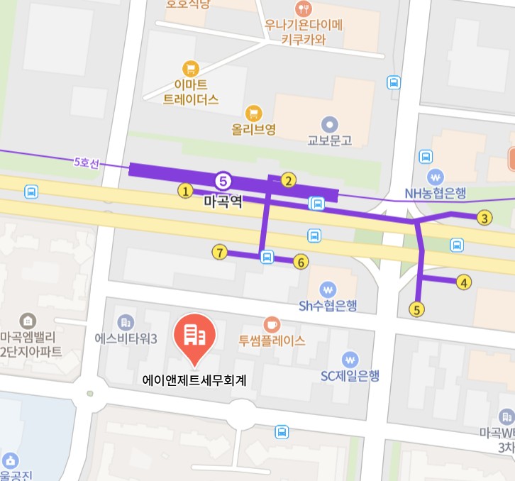 ANZ 세무회계 오시는 길 지도